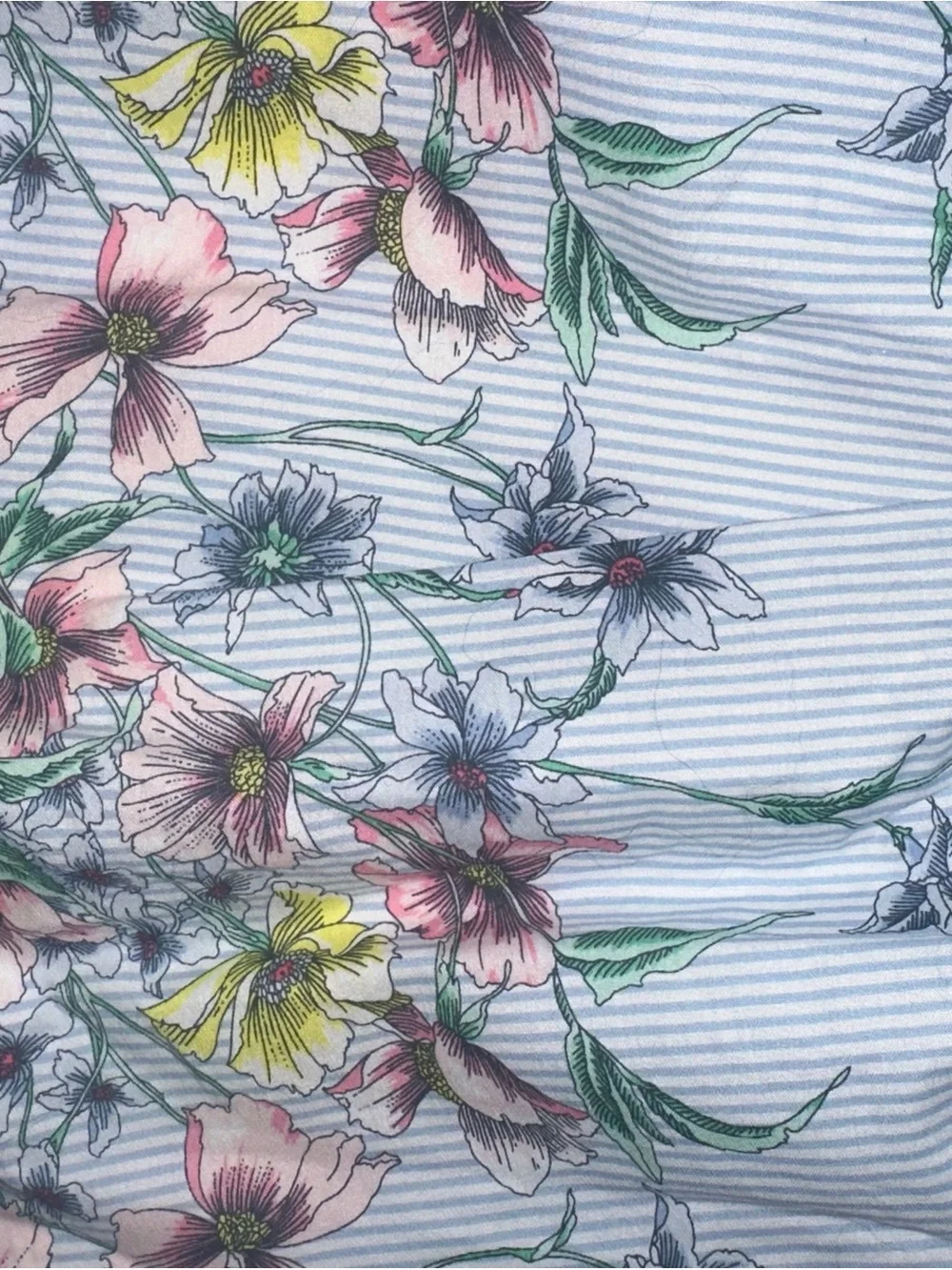 GAP Kids Blue Stripe & Floral Dress Girls M
